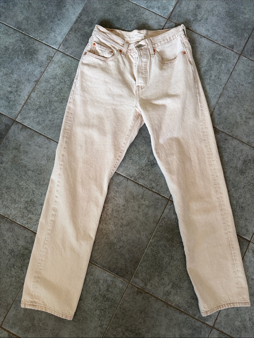 Levi's Cream 501 jeans size 27/30